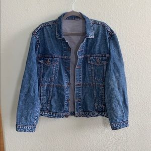 Oversized Vintage Medium Wash Denim Jacket